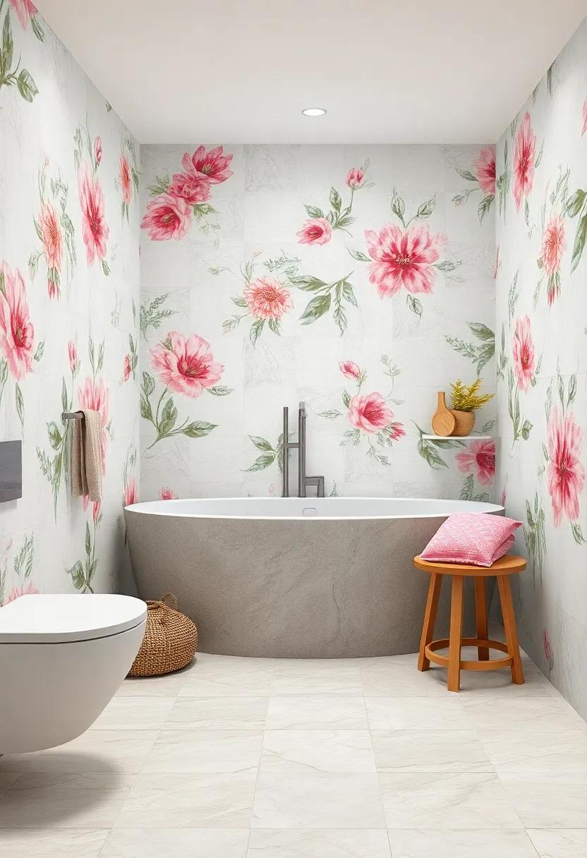 Watercolor Dreams: ‌Delve into tiles with beautifully blended ⁣watercolor floral patterns, providing an artistic touch​ that adds ‍depth and character to your walls
