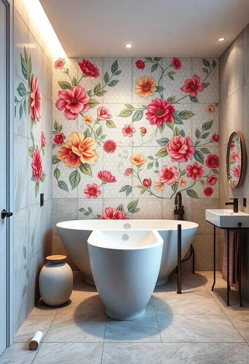 Artistic Mosaic Florals: ​Choose mosaic tiles with intricate floral designs to‌ create a stunning feature⁢ wall that captures‌ the eye and⁣ sparks conversation