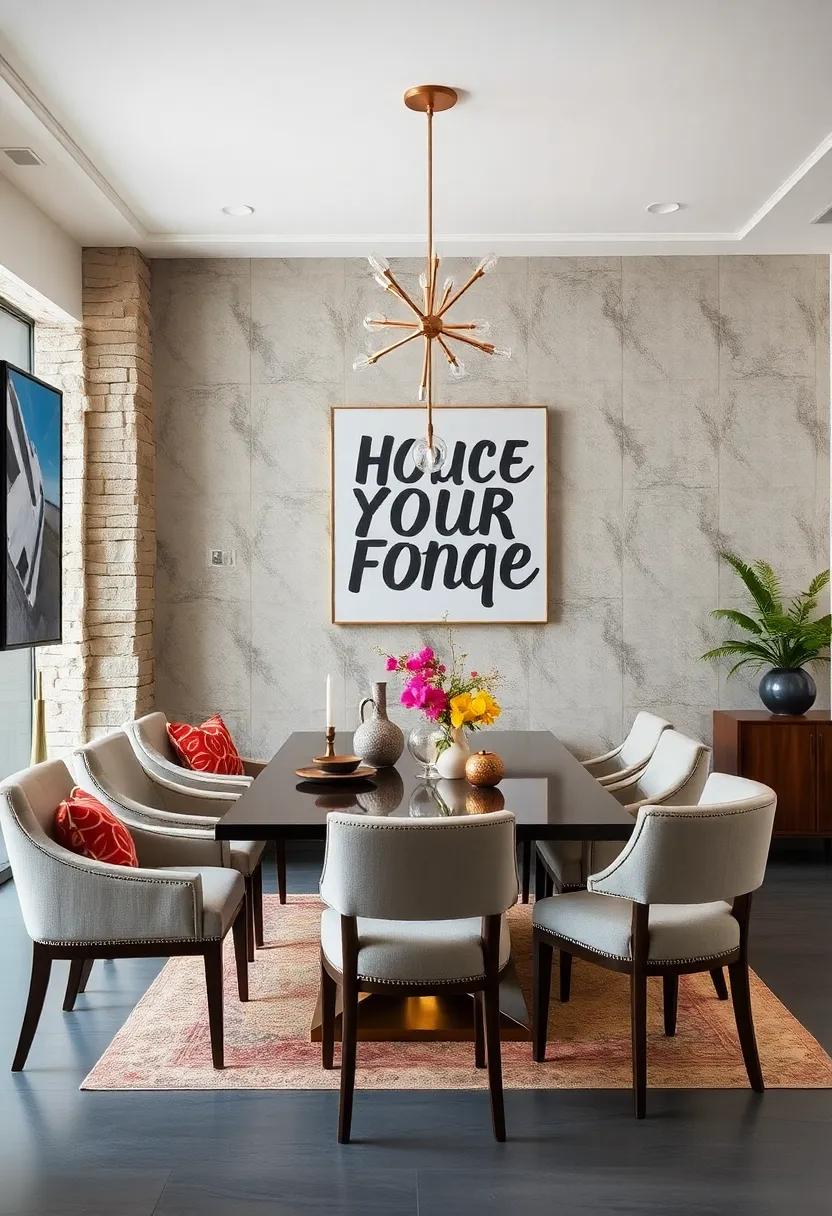 Bold Typography and Graphic Text Art Creating Conversation-Starters for Dining Walls