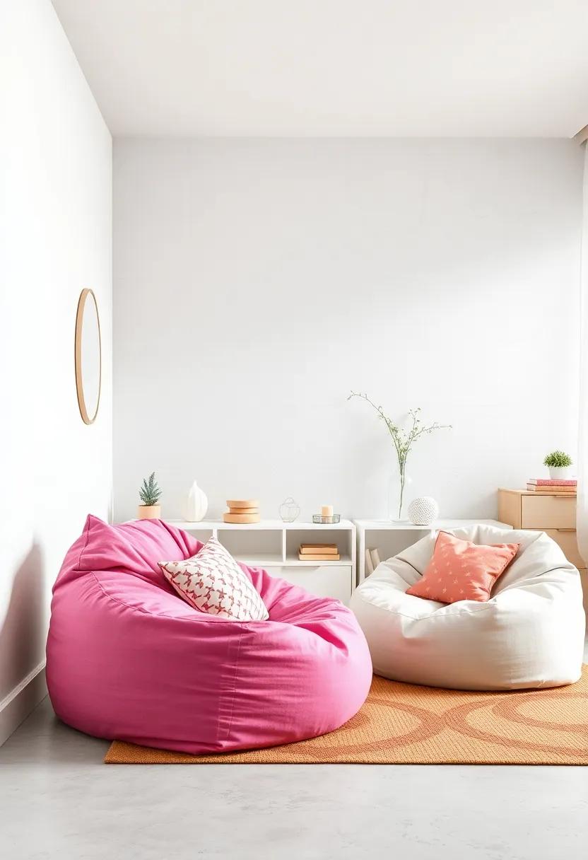 Peach and Coral Cushions Adding Warmth and Subtle Color Contrast to Whimsical Pastel Bedding Sets