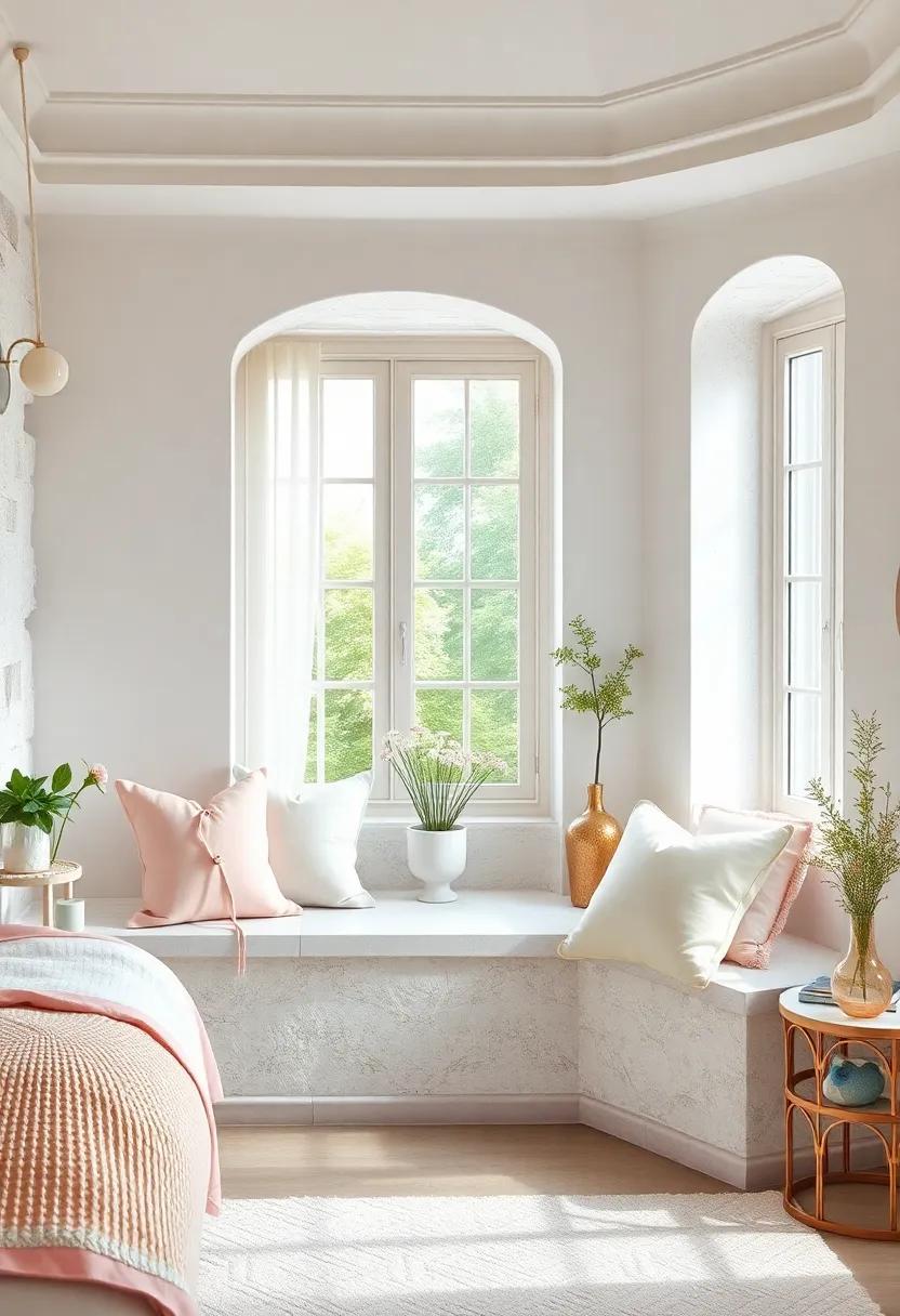 Muted Coral and Aqua Throw Blankets Offering Color Pops While Maintaining a Soft, Dreamy Palette