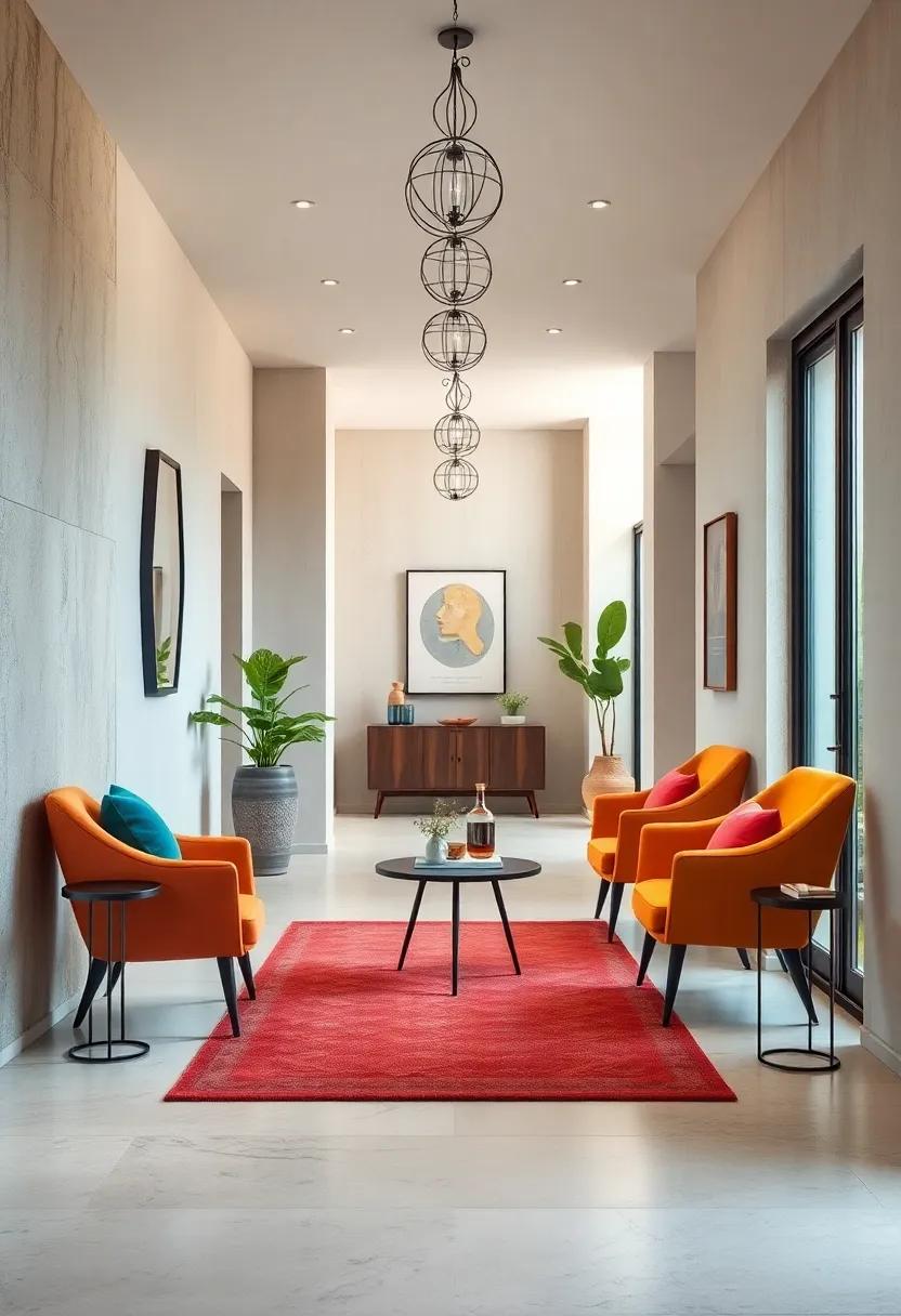 Minimalist Backdrops Enhanced with Bold Statement Chairs and Quirky Decorative Objects