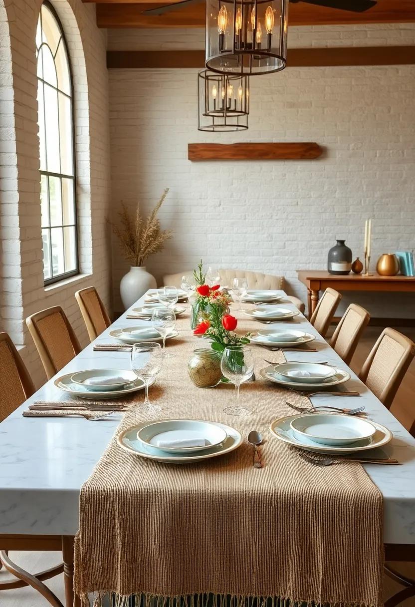 Embrace the rustic vibe by⁢ pairing burlap runners with earthy tones and wooden utensils ​to create a cozy farmhouse atmosphere