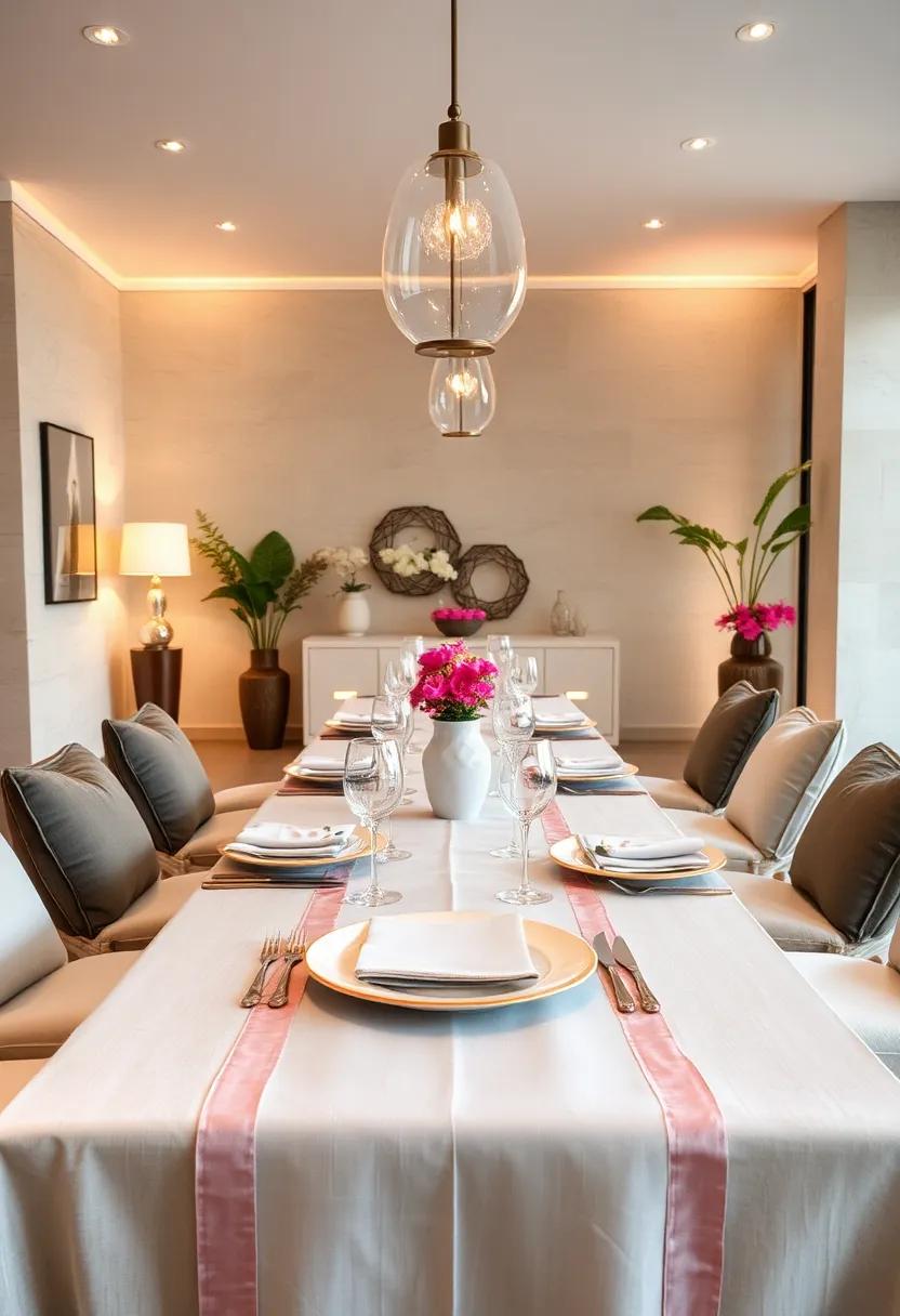 Channel elegance with a satin table ⁣runner topped with ⁣crystal​ or ⁢glass dinnerware that ⁢reflects ‍light beautifully‌ for evening gatherings