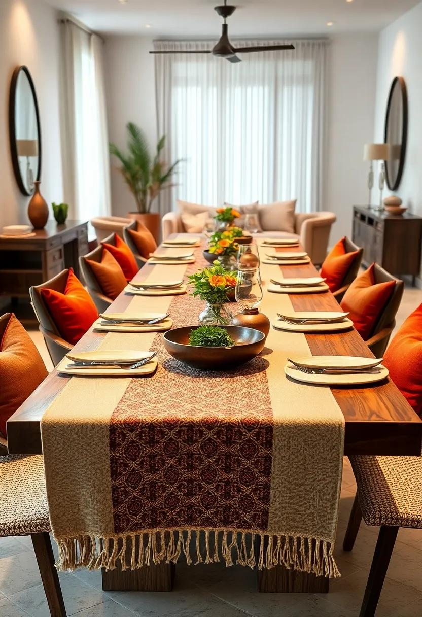 Layer your table with ​a ⁣vibrant silk‌ runner cascading over a⁤ neutral tablecloth to create ⁤depth and a‌ touch of luxury for​ special occasions