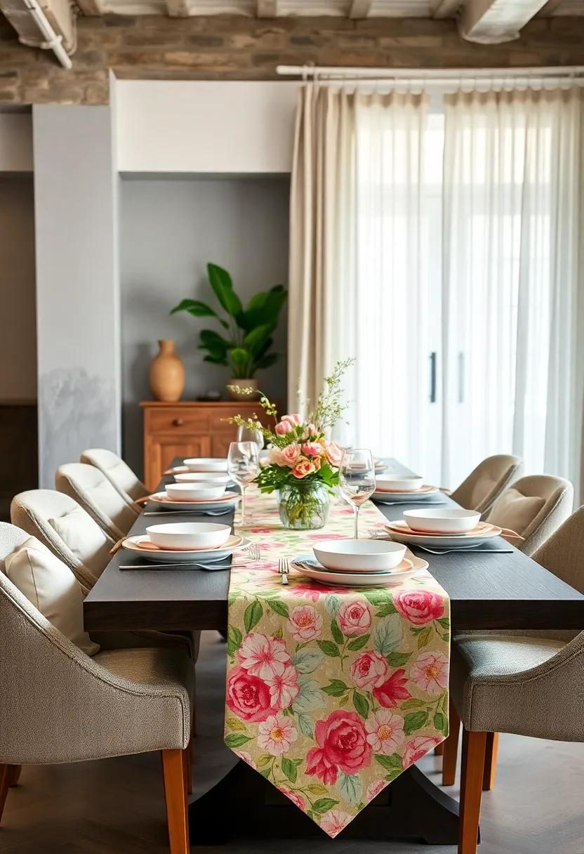 Elevate your brunch table with a ⁤whimsical floral runner and mismatched pastel dinnerware,⁣ inviting a lively ​yet ⁢relaxed dining experience