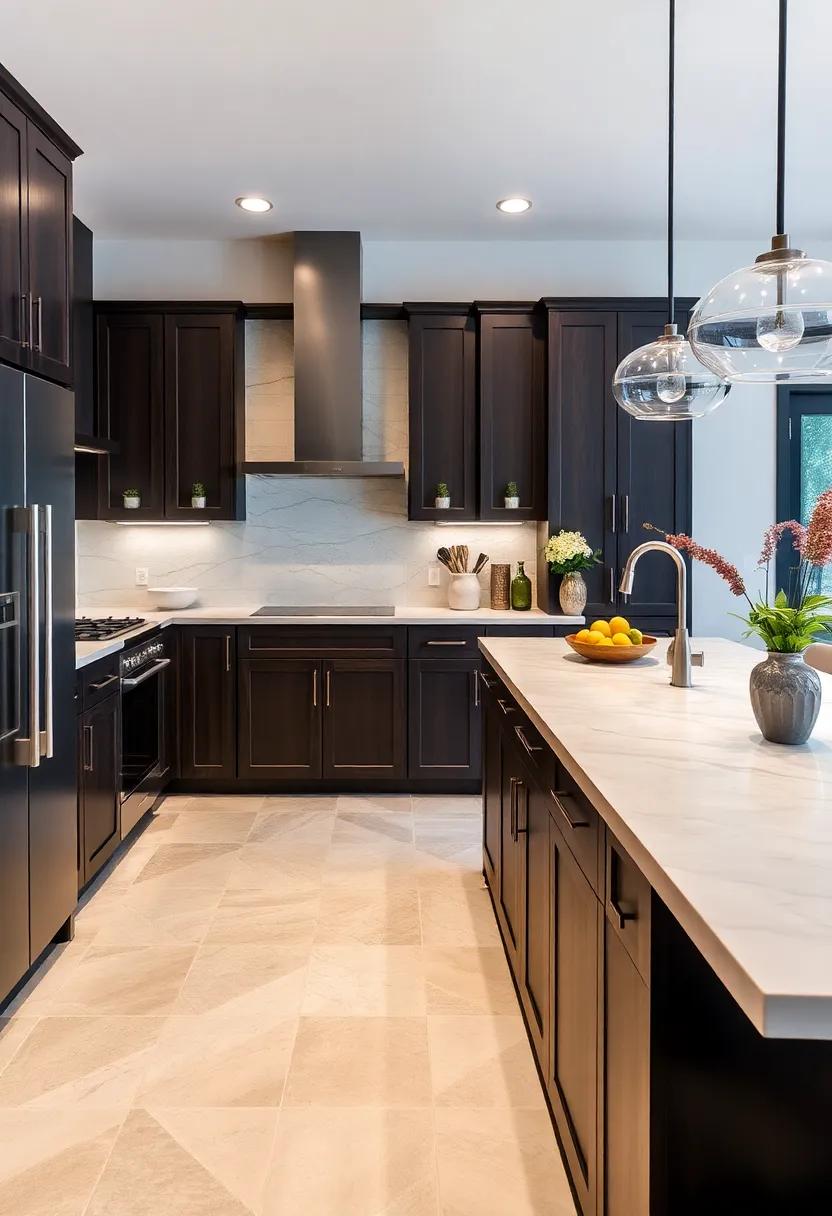 contrast is Key: See how pairing espresso ⁣cabinets with lighter countertops ⁢and backsplashes can enhance the overall aesthetic