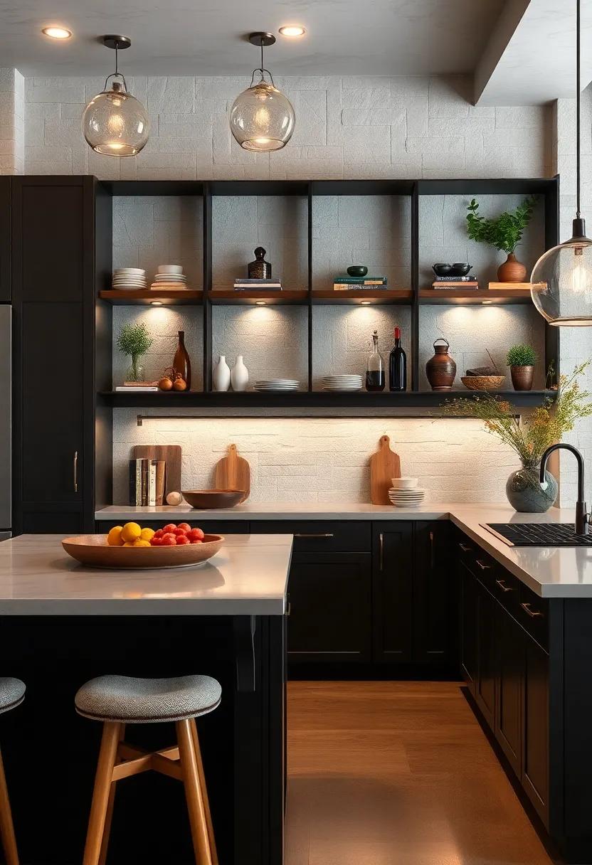 Open Shelving⁤ Delight: ​Learn how espresso cabinets​ paired with open⁣ shelving can create a visually interesting⁢ focal point