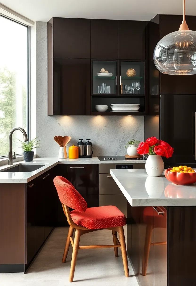 Sleek ⁢and Glossy:‍ Dive into high-gloss espresso finishes that make ‌small kitchens feel more ⁤expansive and vibrant