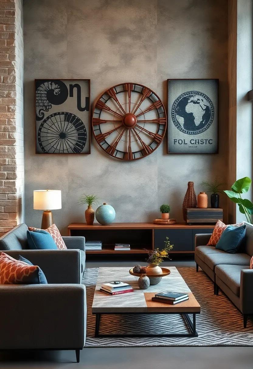 Timeless Industrial Wall Art Featuring Vintage Metal and Rustic Wood Accents for a Bold Statement