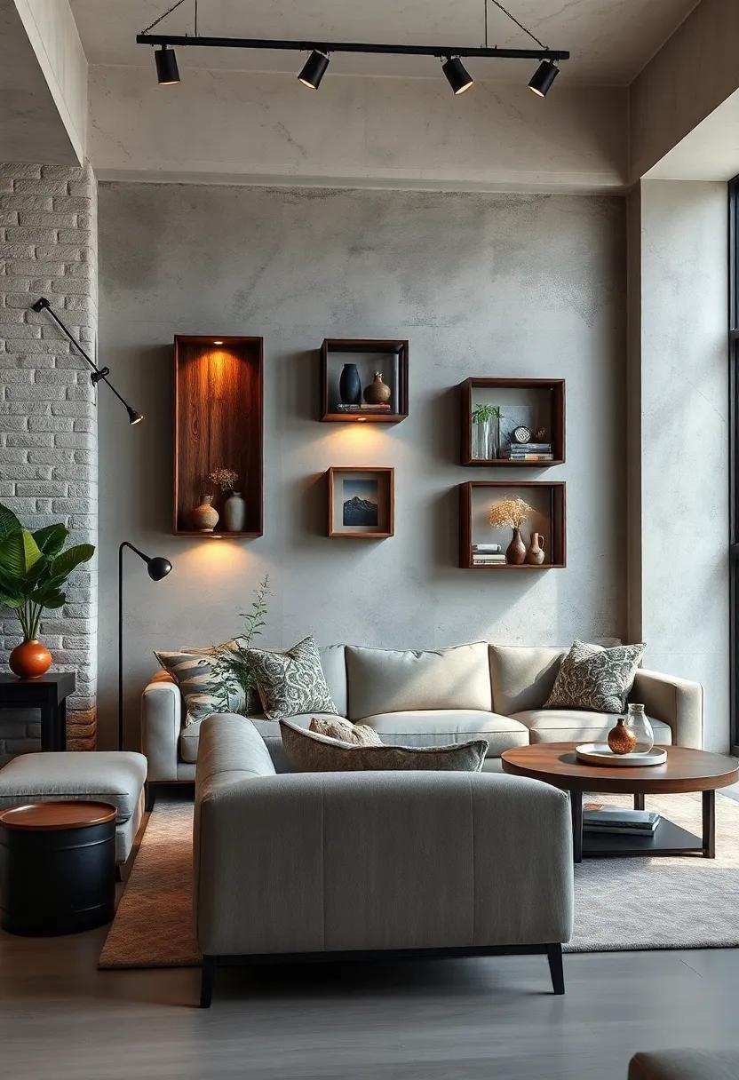 Handcrafted Iron and Wood Mixed Media Wall Boxes for Unique Industrial Shadow Play Effects