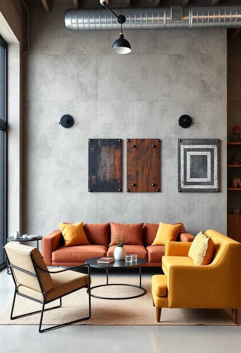 Iron Wall Hooks and Mounted Panels Featuring Rivets and Bolts for Utilitarian Industrial Wall Decor