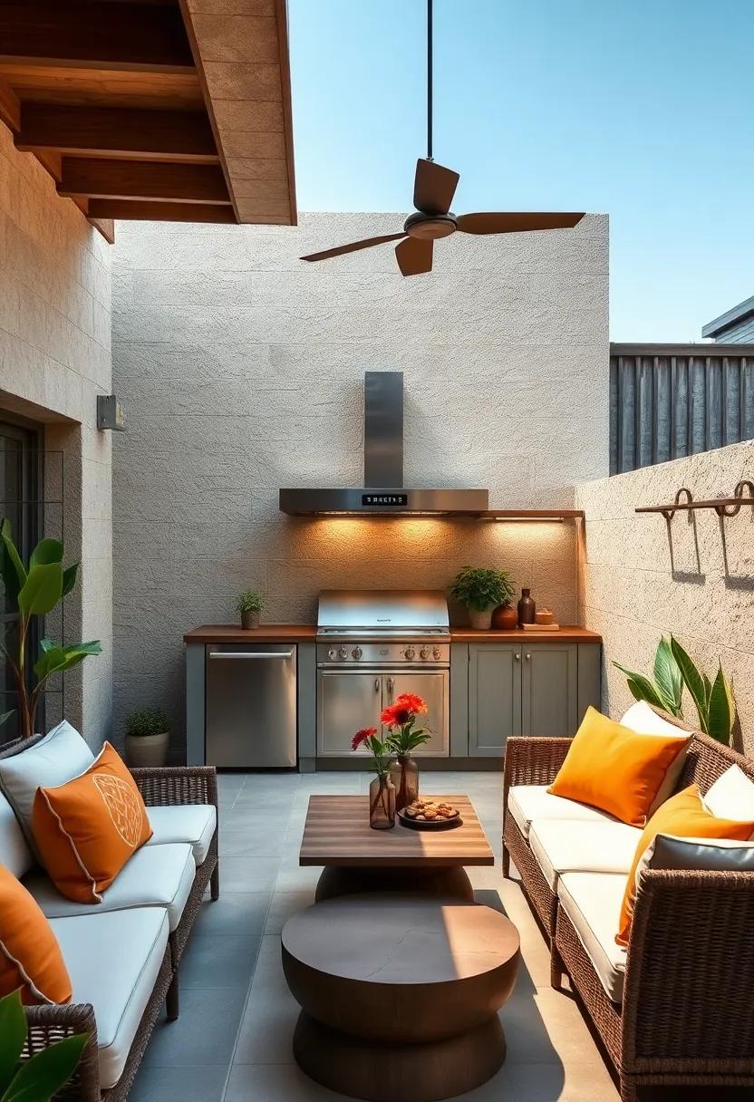 Creative Fold-Down Prep Stations Integrating Functionality Within Tiny Outdoor Cooking Areas