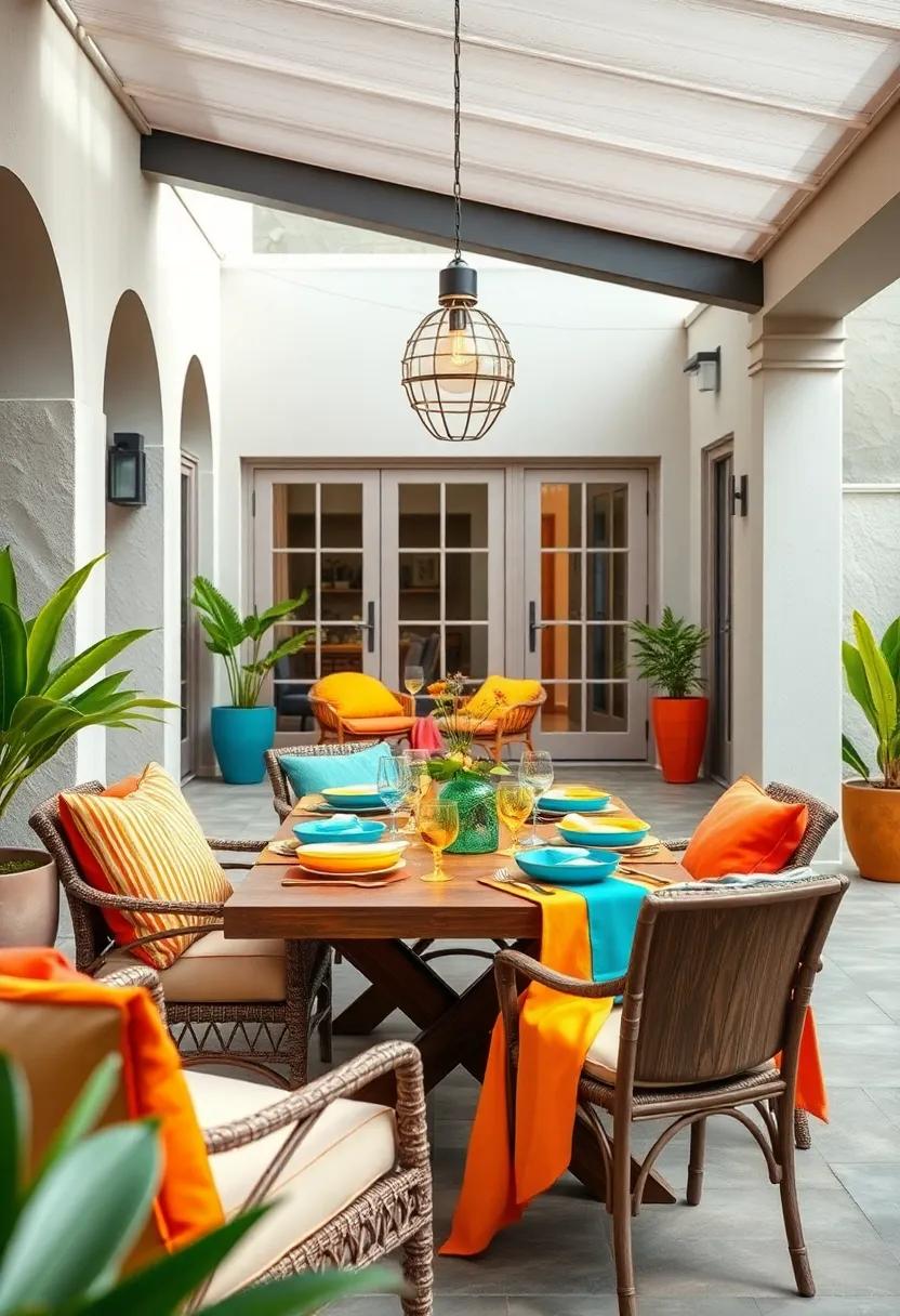 Bright and Bold Color Palettes Transforming Your Outdoor Dining Experience into a Festive Celebration