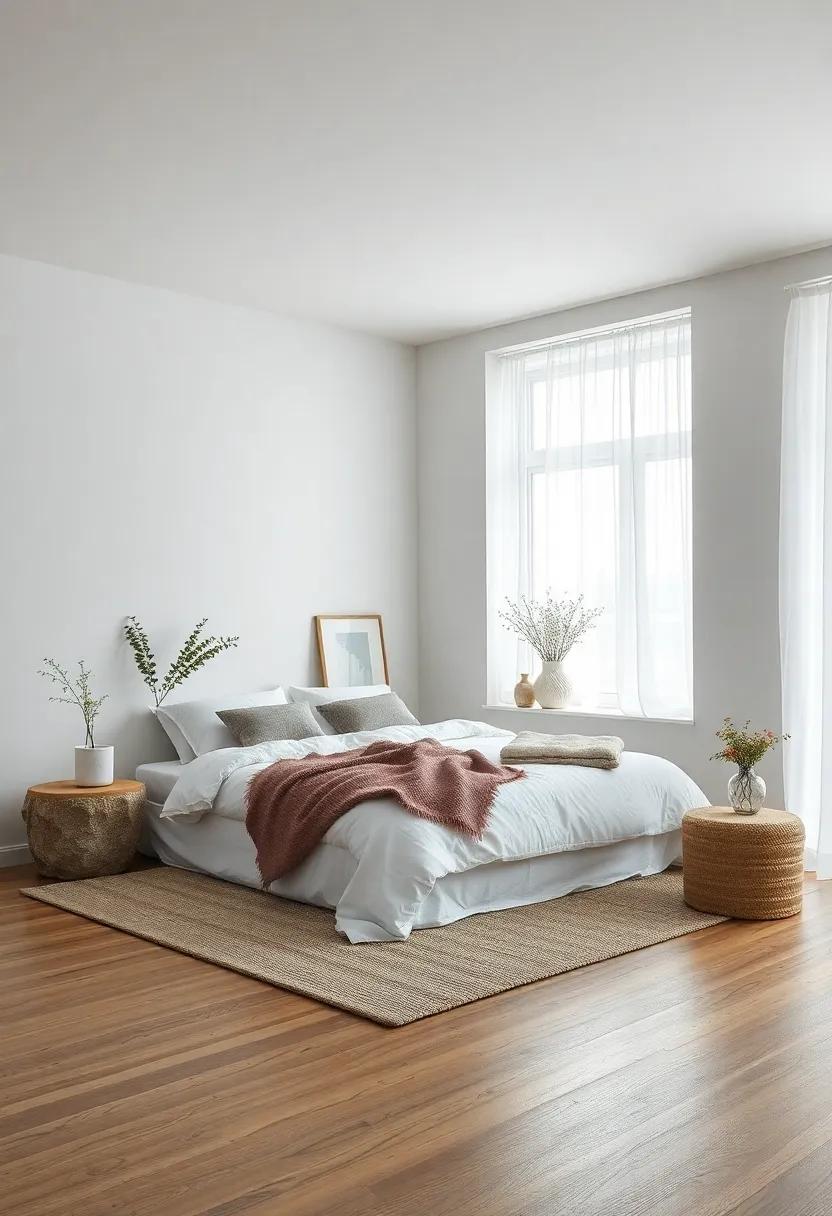 Minimalist White Walls Contrasting With Warm Wooden Floorboards to Create A Soothing Scandinavian Retreat