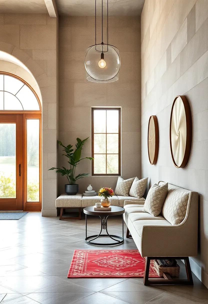 Delicate Patterns and Subtle Stitching Enhancing the Visual Appeal of Soft Entryway Seating