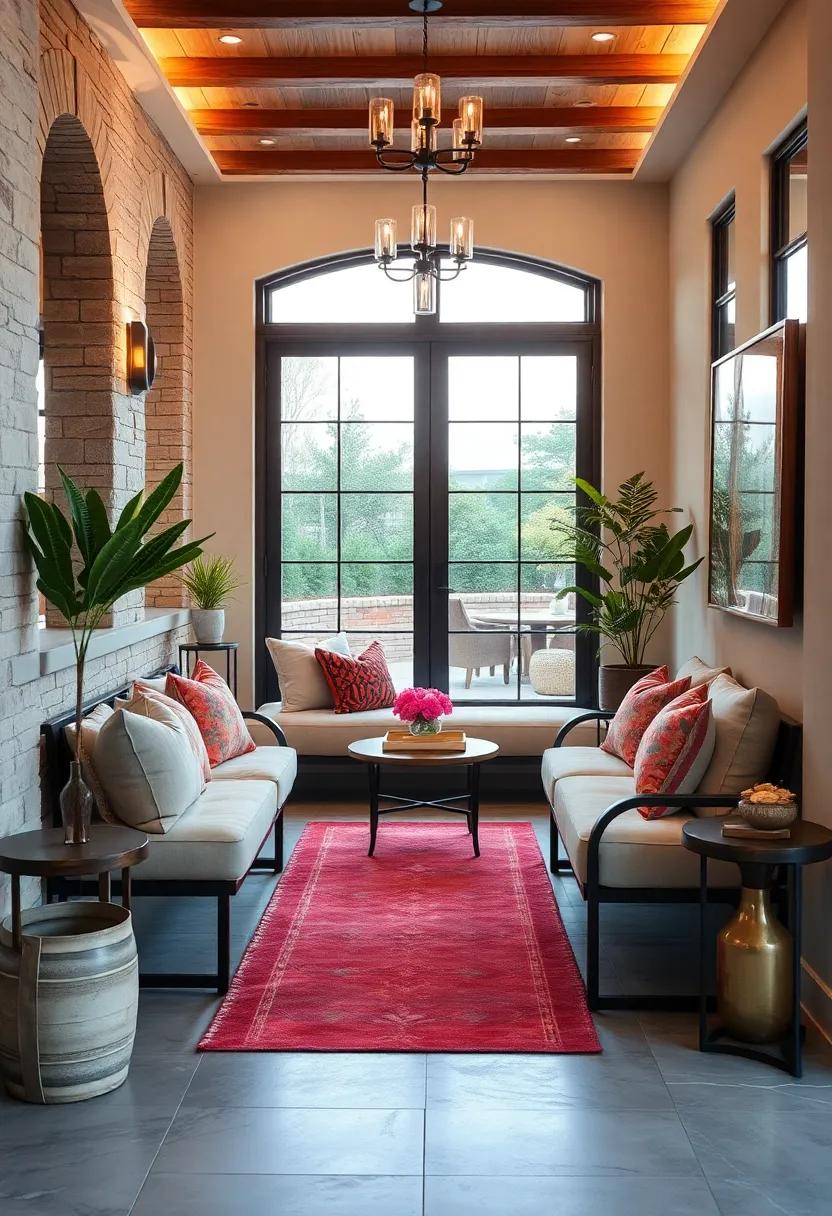 Layered Pillows and Upholstery Fabrics That Invite Guests to Stay a Moment Longer