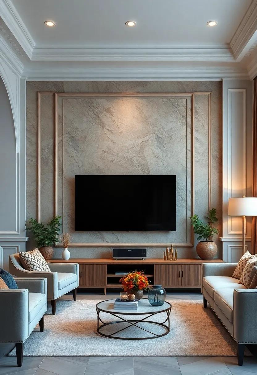 Surround Your TV With Classic Moldings and Architectural Details for an Elegant, Timeless Aesthetic