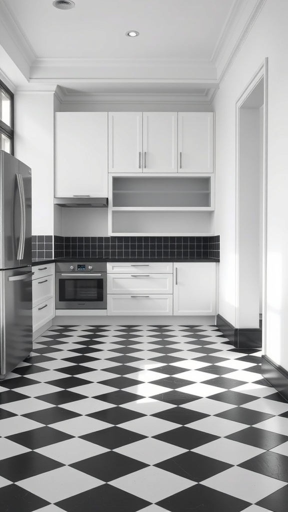 classic checkerboard flooring