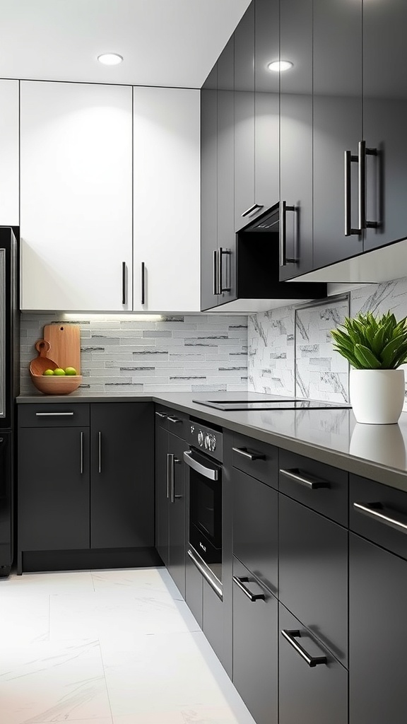 monochrome elegance in cabinetry