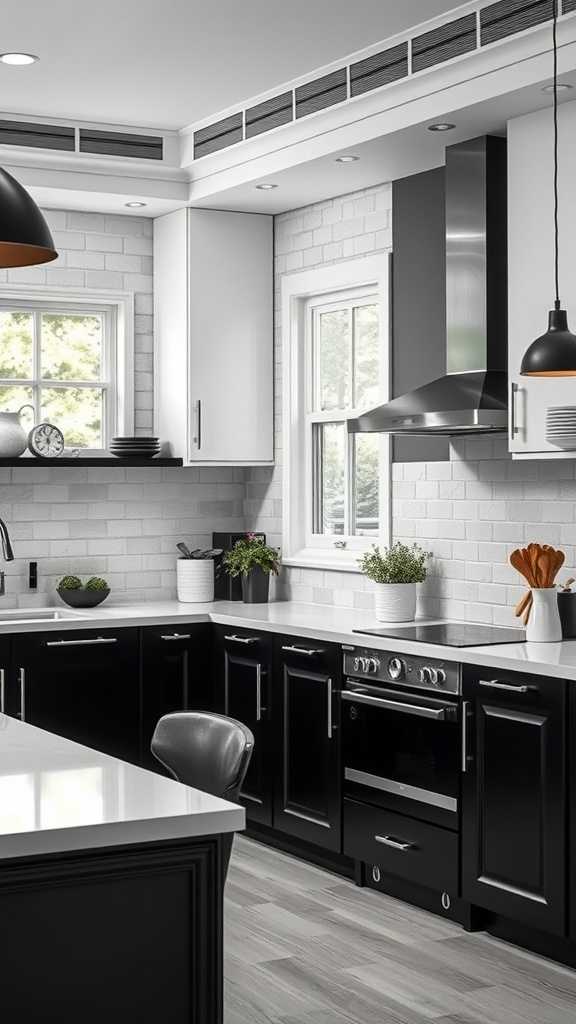 elegant black and white color palette