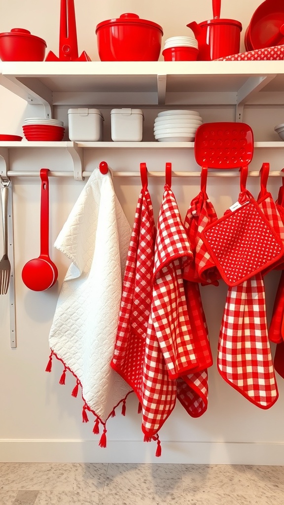 red kitchen accessories for easy updates