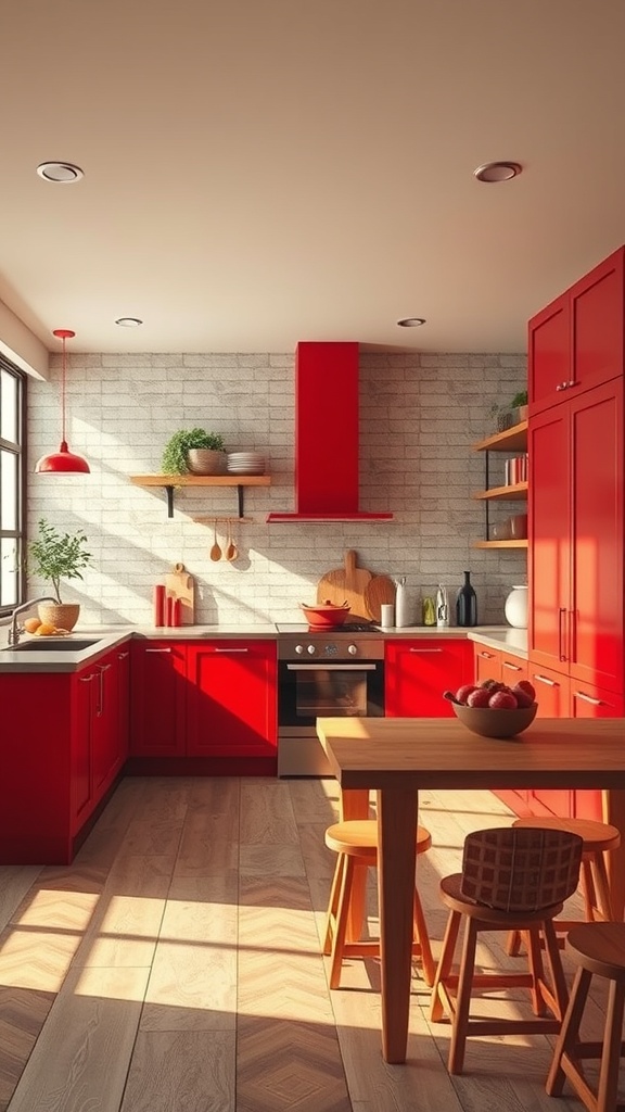 mixing red with earthy tones