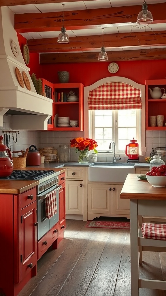 creating a french country style with red