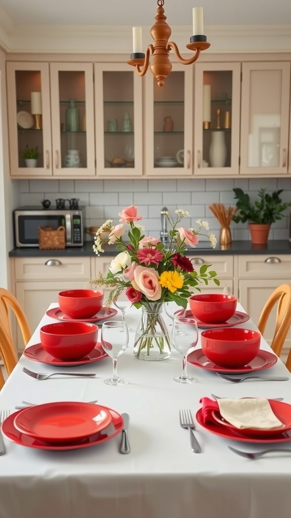 red table settings for special occasions
