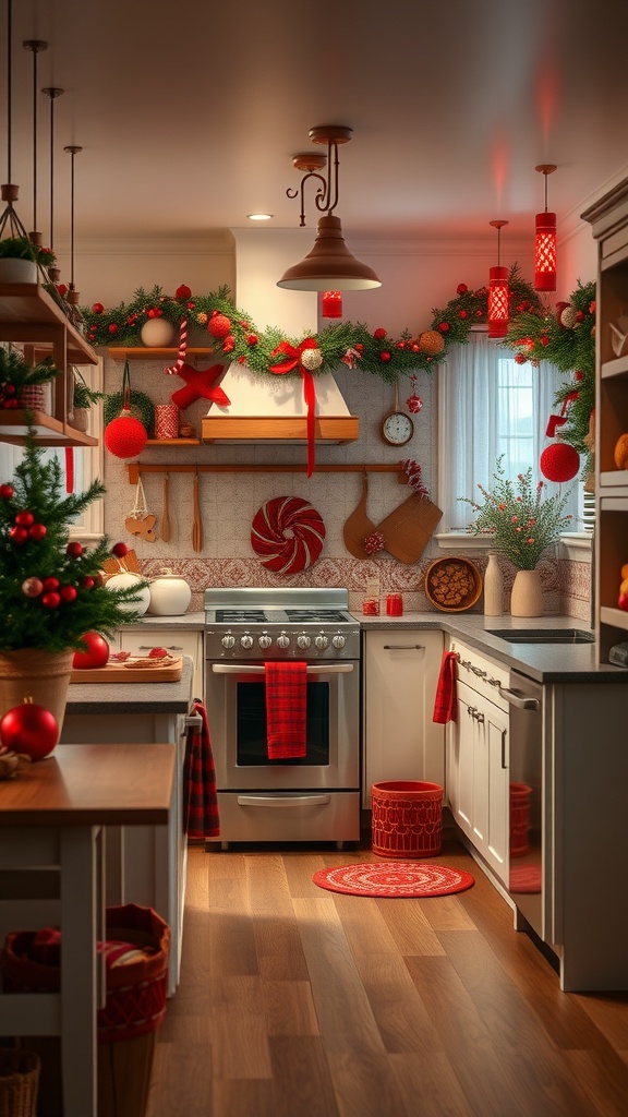seasonal red décor for festive touches