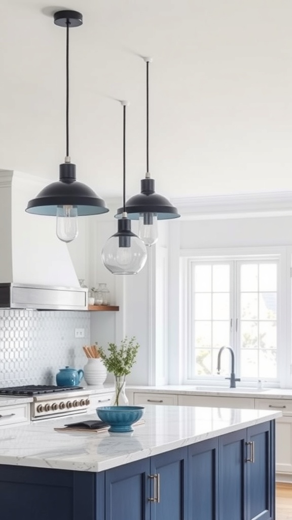 Indigo accent pendant lights