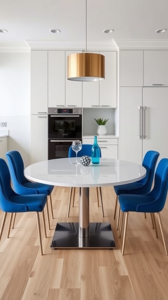 Royal blue dining chairs