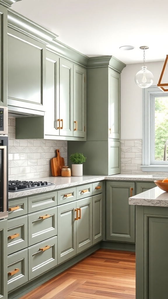 incorporating sage green cabinets