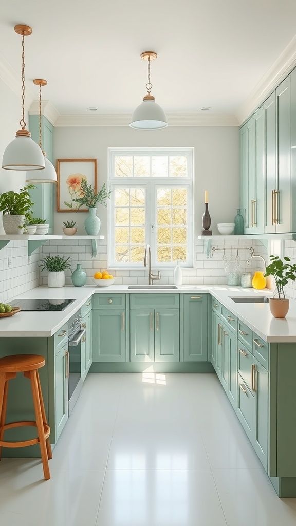 sage green and white color schemes