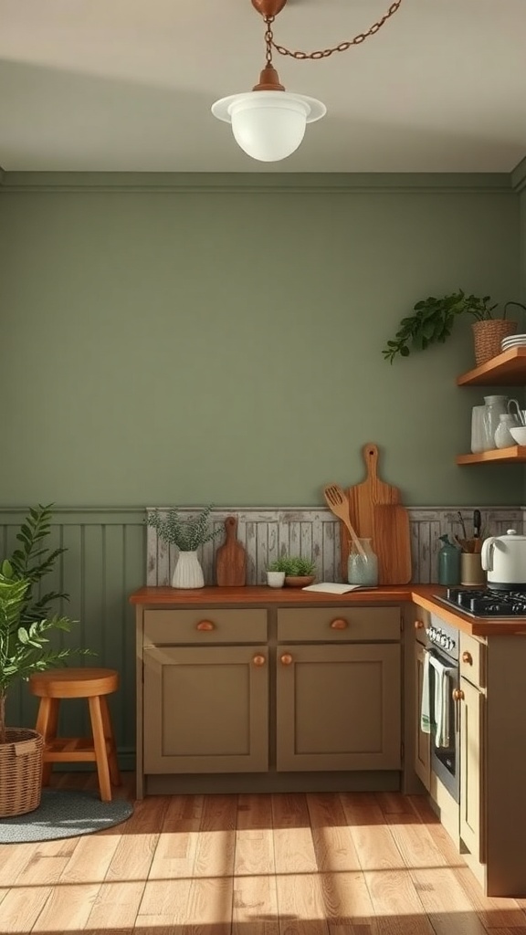 creating a cozy atmosphere with sage green