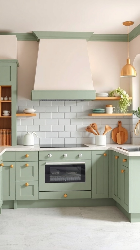 sage green and soft pastels