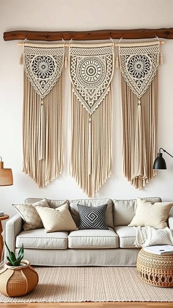 macrame wall hangings