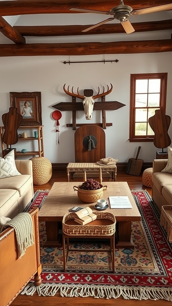 natural wood coffee table