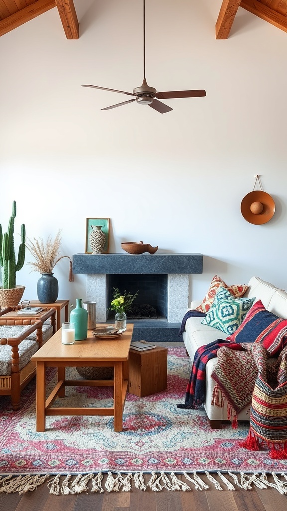 colorful textile accents