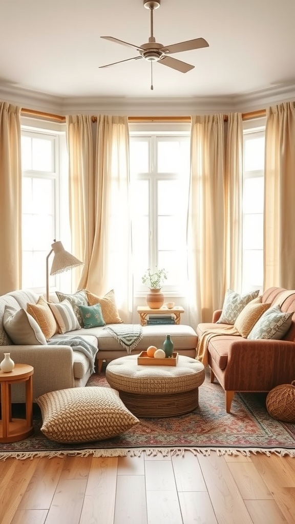 soft and inviting fabrics