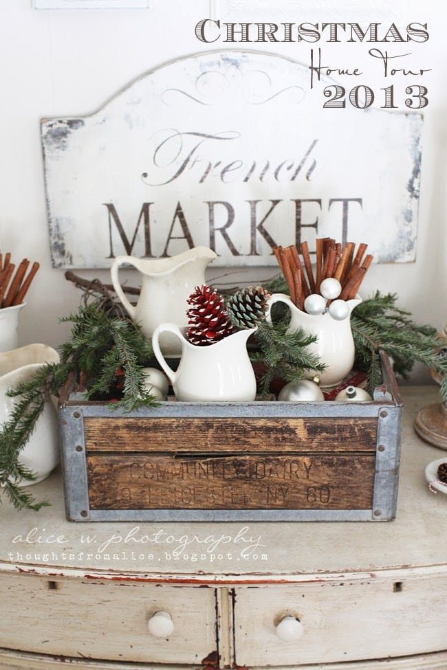 Milk Crate Christmas Display