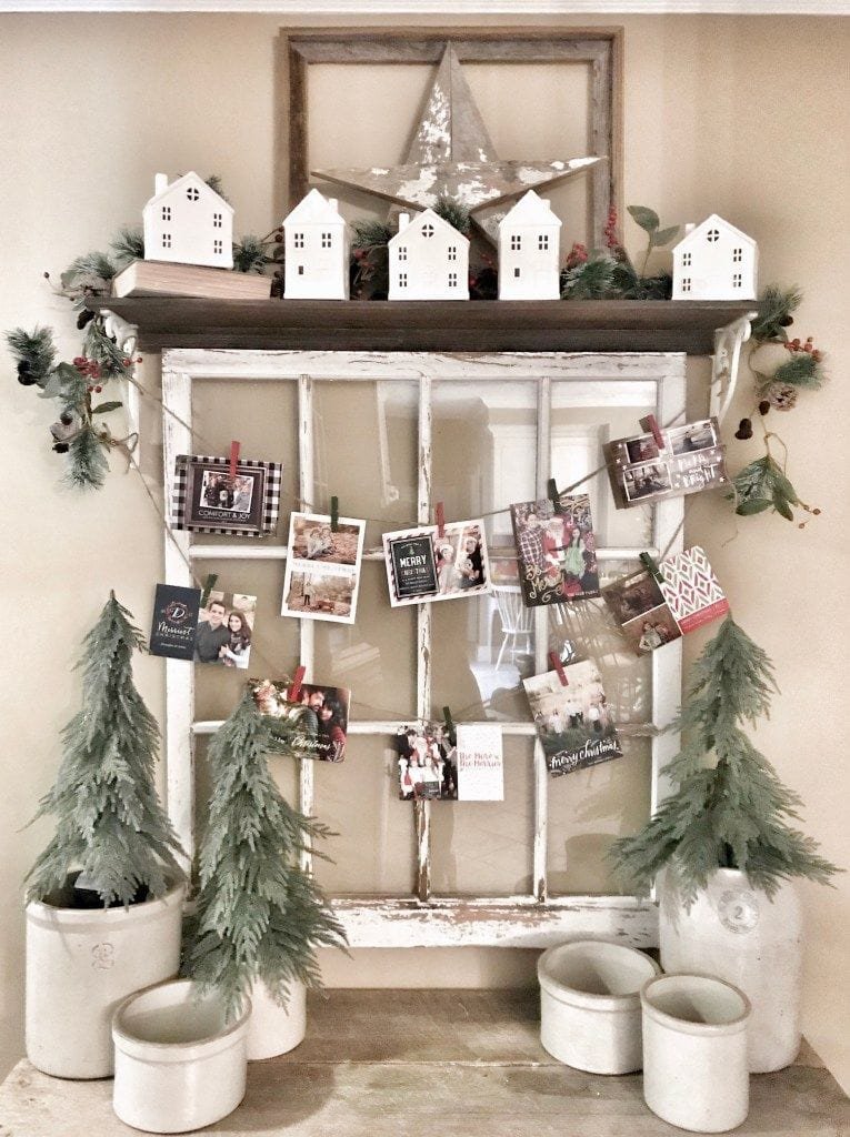 Reclaimed Wood Christmas Card Holder