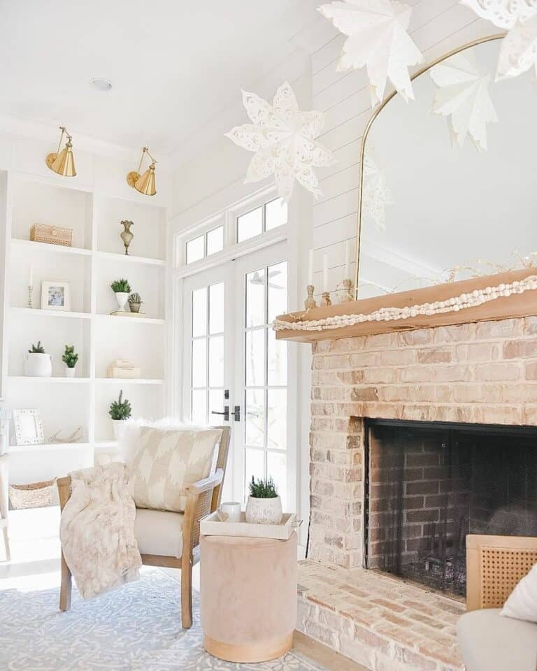 Snowflake-Inspired Mantel Display