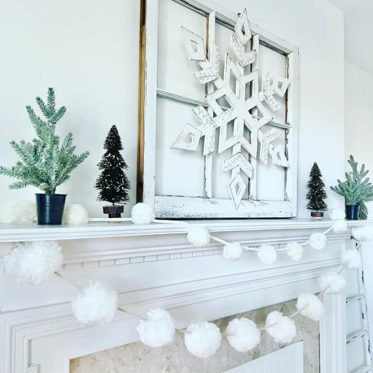 Winter White Mantel Accents