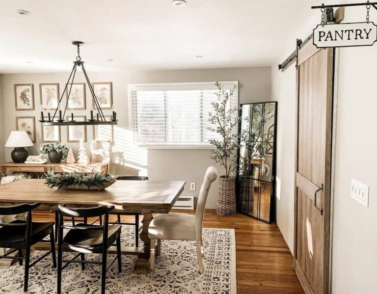 Farmhouse Chandelier for Low Ceilings