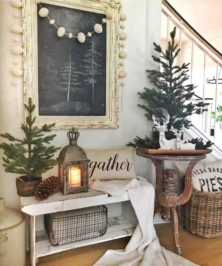 Inviting Winter Entryway