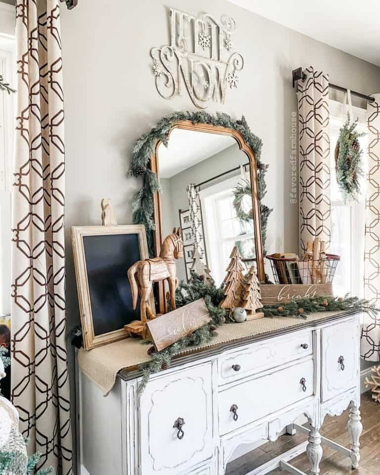 Crisp White Farmhouse Dresser