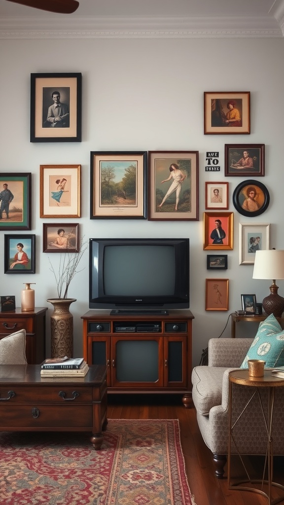 vintage frames gallery wall