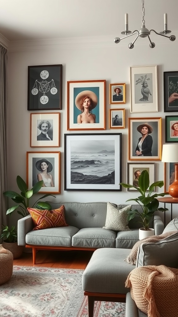 eclectic wall art displays