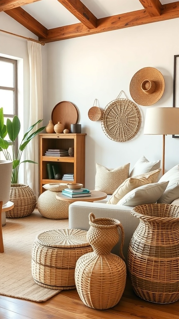 handwoven baskets for storage